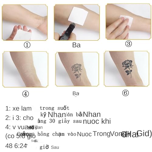 Tatuagem de flores para mulheres, tatuagem semipermanente | Tatuagem falsa à prova d'água Tatuagem