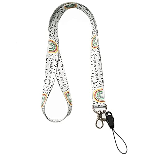 Bedocia Rainbow Lanyard for Keys Neck Lanyard Keychain for Men and Women Teacher Teens- Cool Neck Lanyards for ID Badges Holder, Car Keys