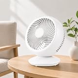 サーキュレーター 静音 DCモーター 扇風機 【壁掛け/卓上2WAY】 左右自動首振り パワフル送風 3段階調節 5枚羽根 節電 省エネ 低騒音 小型 空気循環 衣類乾燥 部屋干し 日本語説明書付【ユニバーサルstore】 (ホワイト)