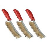 Lecreatekit Grillbürsten-Set aus Messingdraht mit Edelstahlborsten zur...