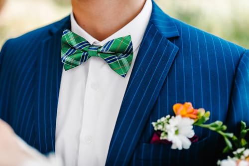 Image of HISDERN Bow Ties for Men Pretied Bowties Classic Formal Business Bow Tie Adjustable Tuxedo Bowtie for Wedding Party