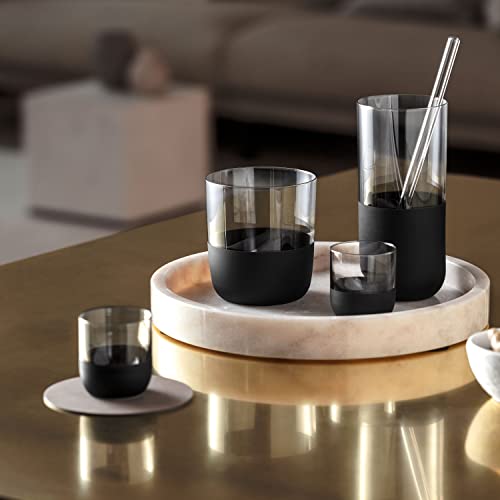 Villeroy & Boch - Manufacture Rock Whisky Glass Set, 4 pces, Crystal Glass with matt Black Base, Capacity 250 ml - Image 4