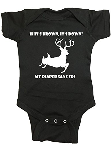 Image of NorthStarTees Deer Hunting One Piece If It's Brown, It's Down Baby Bodysuit
