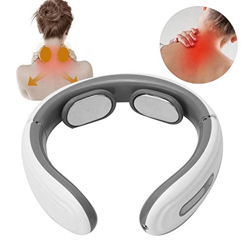Brrnoo Neck and Back Massager, Intelligent Shoulder Massager Cervical Spine Pulse Physiotherapy Instrument for Physical Therapy, Multifunctional Massager with 6 Massage Mode at Home, Office or Car