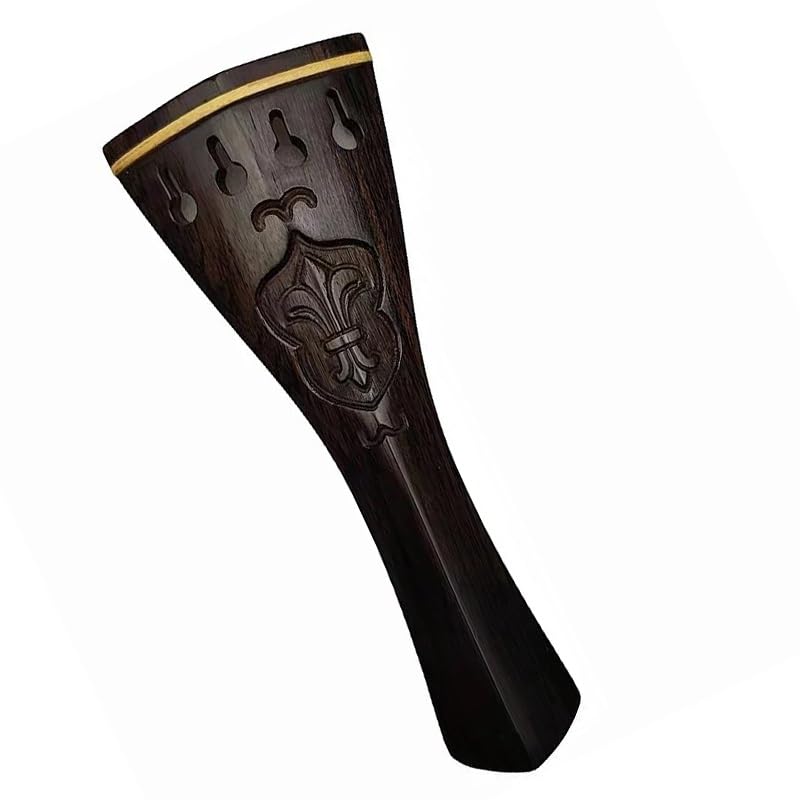 Partes de violín Juego completo de accesorios para violín clavijas talladas barbilla clavija de extremo tamaño 4/4(Type 1)