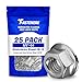 3/8-24 Serrated Flange Hex Lock Nuts, Stainless Steel 304, Bright Finish, Quantity 25 by Fastenere