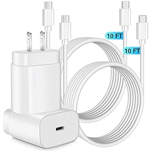 Samsung Super Fast Charger,Samsung Charger Fast Charging Block,2Pack 25W Samsung USB C Wall Charger,10FT Quick USBC Cable for Samsung Galaxy S23/S22/S21/S20/A14/A54/Z Fold 4/Z Fold 5/Z Flip 5/Z Flip 4
