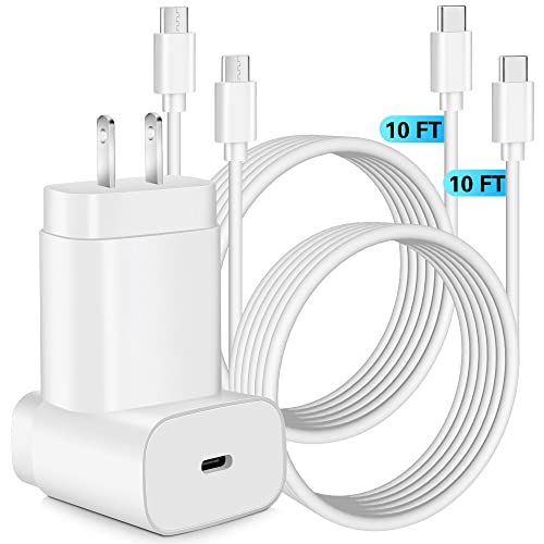 Samsung Super Fast Charger,Samsung Charger Fast Charging Block,2Pack 25W Samsung USB C Wall Charger,10FT Quick USBC Cable for Samsung Galaxy S24 Ultra/S23/S22/S21/S20/A14/A15/A54/Z Fold 4/5/Z Flip 5/4