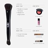 What Is Transitional Blush And Why You Need To Try It 7 Saie The Double Brush - Dual Ended Makeup Brush For Powder and Cream Formulas - 2 Ultra-Soft Makeup Brushes in 1 for Precise + All-Over Application - Conceal, Highlight, and Sculpt - Vegan (1 Count)