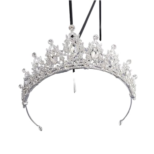 Tiara，princess crown，Wedding Tiara Princess Bridal Crown Fashion Wedding Hair Band Queen Wedding Alloy Headdress Hair Ornaments Crown Gift (Color : 1) (Color : 1)