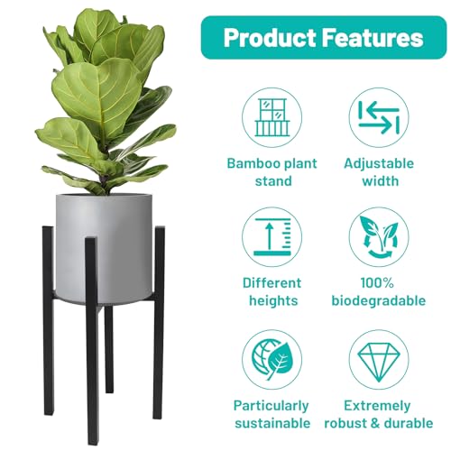 lalago Adjustable plant stand, flower stand, 41 cm high, metal plant stand, flower pot - Image 4