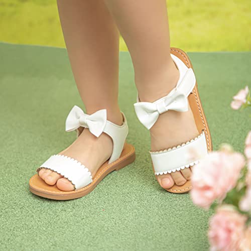 Image of Toddler Girls Sandals Little Girl Summer Flat Sandal Baby Open Toe Outdoor Beach Holiday Dress Shoes