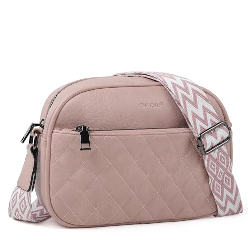 Image of TANTOMI Crossbody Purses for Women Leather Purse Shoulder Handbags with Wide Strap, Small Crossbody Bags for Women Travel