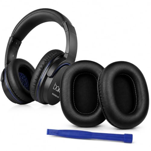 Image of Replacement Earpads for Boat Rockerz 550 / Immortal IM 700 / IM1000D / IM 1300 Headphones | Soft Memory Foam Cushions with Protein Leather - Black (1 Pair)
