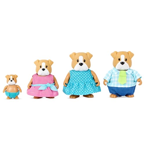 Li'l Woodzeez Woofington Bulldog Family 4 figuras miniatura 4
