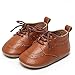 Greceen Infant Baby Boys Girls Leather Loafers Comfortable First Walker Shoes, Soft Oxford Dress Shoes for Wedding, Outdoor & Crib 225 Brown 12