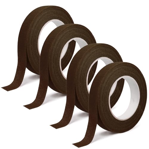 4Pack Floral Tape Brown Flower Tape for Thanksgiving Decor Bouquet Wrapping