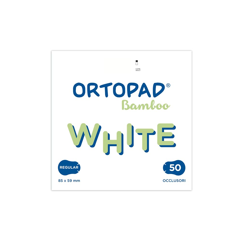 MASTER AID Ortopad White Regular – Tiritas oculares para niños – Parches oclusivos para los ojos de los niños para el tratamiento del ojo perezoso y el estrabismo – 1 paquete de 50 unidades – 8,5 x