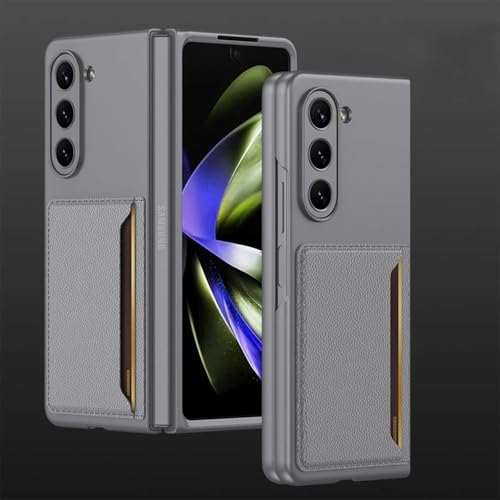 Étui pour Samsung Galaxy Z Fold5 de protection gris avec sac de carte