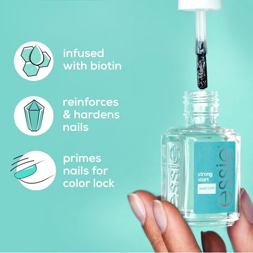Essie Base Coat strong start mit Biotin, Stärkung und Festigung der Nägel, 13,5 ml