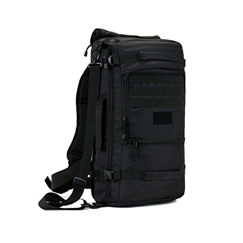 Ruifu Sac à dos 3 en 1, sac à bandoulière, sac à main pour randonnée, camping, escalade, voyage 50 L (Noir) Cover