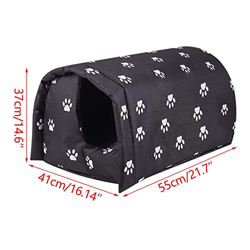 Yomeesoul Outdoor Feral Cat House Winter,Weatherproof Waterproof Rainproof Foldable Cotton Filled Thicken Stray Feral Cats Dogs Tent Shelter Home Keep Warm Outdoor Indoor Garden thumb #6