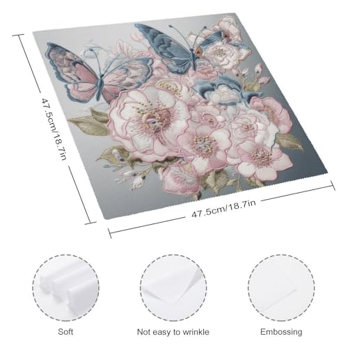 Servilletas de Tela Floral Mariposas 4 Piezas miniatura 2