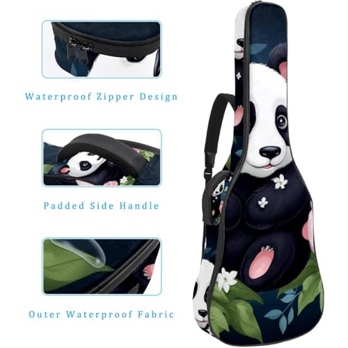 Sac pour guitare étui multicolore panda pour déplacements musicaux