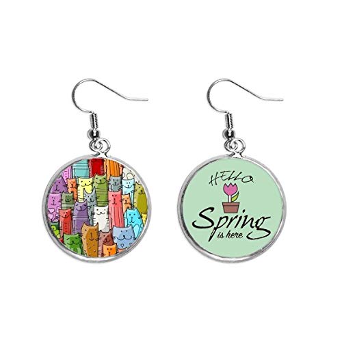 Pendientes de gato cute de temporada primavera para amantes de mascotas