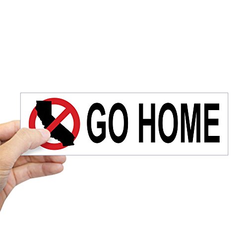 CafePress Californians, Go Home Bumper (White) Bumper Sticke 10