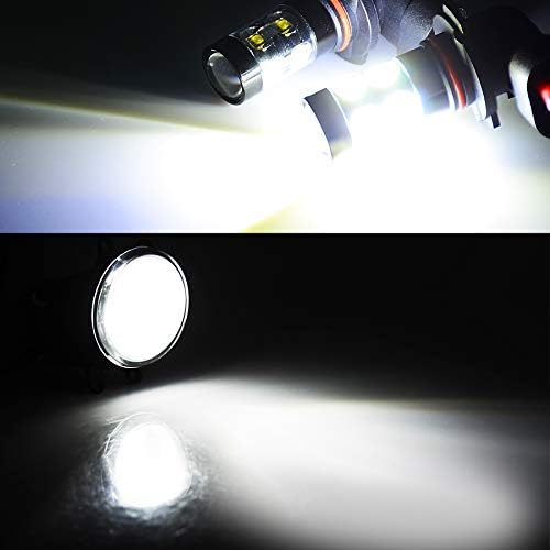 JDM ASTAR Bright White Max 50W High Power 9006 LED Fog Light Bulbs