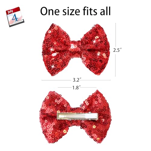 Pinzas con Lazos de Lentejuelas para Niñas Pack de 4 miniatura 4