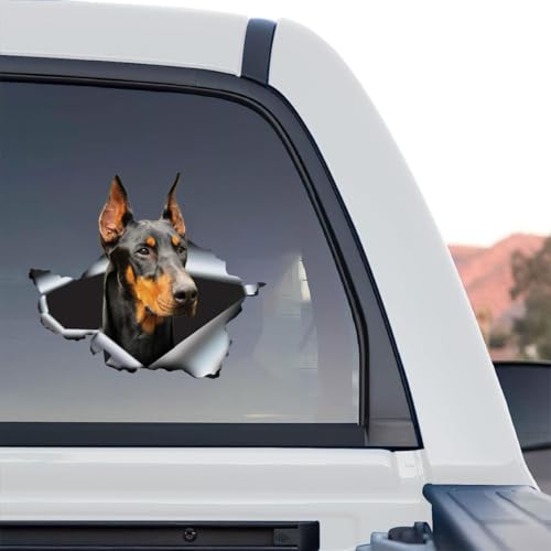 Image of Vinyl Dog Stickers - Car Decals for Women & Dog Lovers (Doberman)
