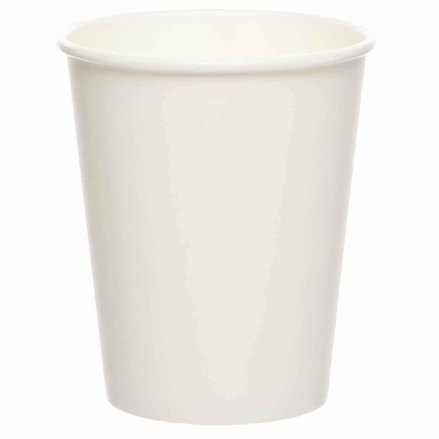 Amscan 9915403-217-66 - White Eco-Friendly Recyclable Paper Party Cups - 8 Pack