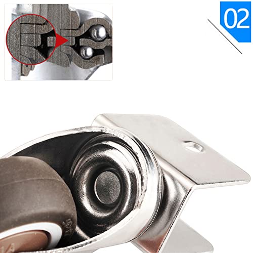 Roulettes pivotantes robustes pour meuble avec support en U en acier durable - 7