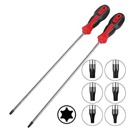 Iebuobo Extra Long Torx Star Screwdriver Set T10 - T30 Screwdrivers Length 12-Inch 6-Piece #TOP1