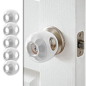 New & Improved – Door knob Baby Safety Cover – 5 Pack – Deter Little Kids from Opening Doors with A Child Proof Door…
