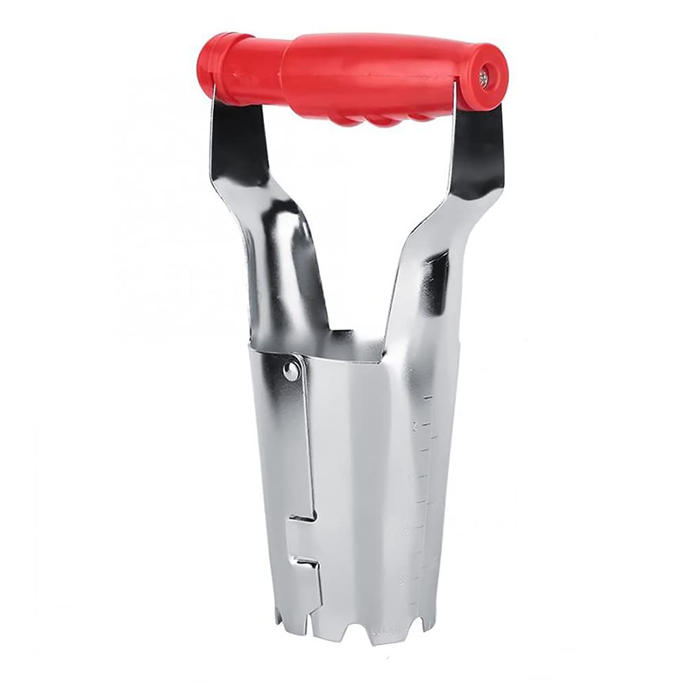 Bulb Planter Tool, Garden Hand Held Bulb Transplanter, Metal Plant Transplanting Machin with Depth Scale, Garden Planting and Digging Tools