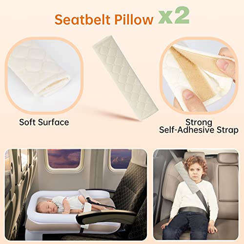 Pahtto BB0079-NWUS Inflatable Airplane Bed For Kids, Portable Toddlers Airplane Blow Up Bed For Travel, Baby Airplane Mattress thumb #3
