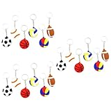 YARNOW 36 Piezas decoración de llavero balón voley baloncesto basket balones de fútbol mini llavero de fútbol llavero de futbol llavero mini bola llavero colgando llavero de decoración