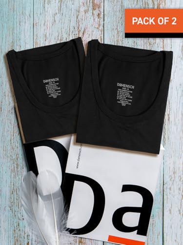 Image of DAMENSCH Regular Fit Solid Round Neck Vest Sleeveless Moisture Wicking Anti-Bacterial Anti Odour Soft & Durable Stretchable Cotton Vest for Men