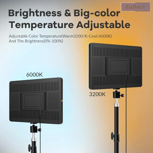 Image of 11 inch Camera Panel Soft Light for Video Shooting, Photography, Studio, YouTube and Live Streaming with 2700K-5700K CRI95+ (11 inch Camera Fill Light)