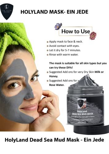 Holyland Biology Dead Sea Mud Mask- Revive Your Skin And Nourish Your Soul With Our Luxurious Dead Sea Mud Mask For Face & Body- Best For Psoriasis Eczema Healing Acne Deep Pore Cleansing, Blackhead, Whitehead, Hydrating Face, Anti-Aging- For Women & Men- 8.8 Oz. #TOP4