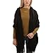 Cashmere Wool Scarf - Extra Large 28"x74" - for Men and Women (Black)