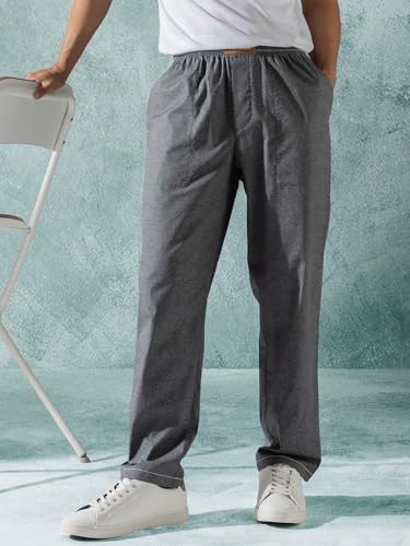 Image of DAMENSCH Relaxed Fit Premium Cotton Casual Style, Dual Pockets, Ultra light, Breathable, Anti-Bacterial, Stretchable, Soft Comfortable, Lounge Pyjamas For Men