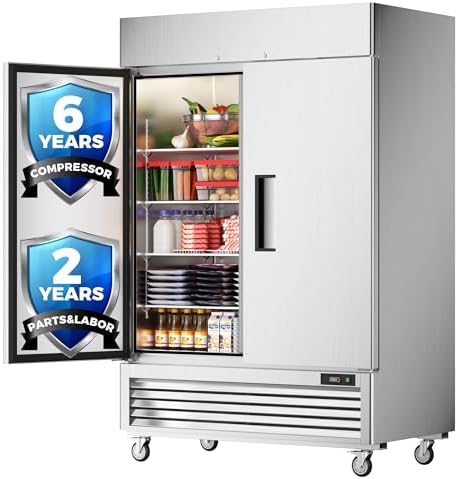 Amazon.com: Lucky Kitchen Supply 52" Double 2 Door Side By Side ...