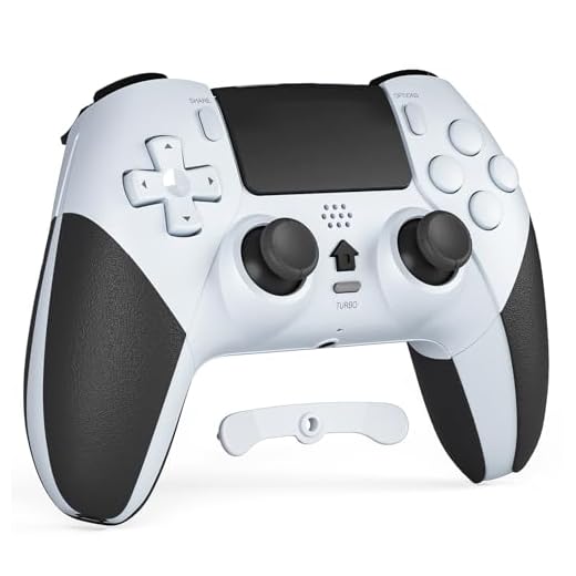 CHEREEKI Manette pour PS4, Manettes sans Fil pour PS-4/ PS-4 Pro/PS-4 Slim avec Double Vibration, Gyroscopique, Turbo, Pavé Tactile et Prise Audio