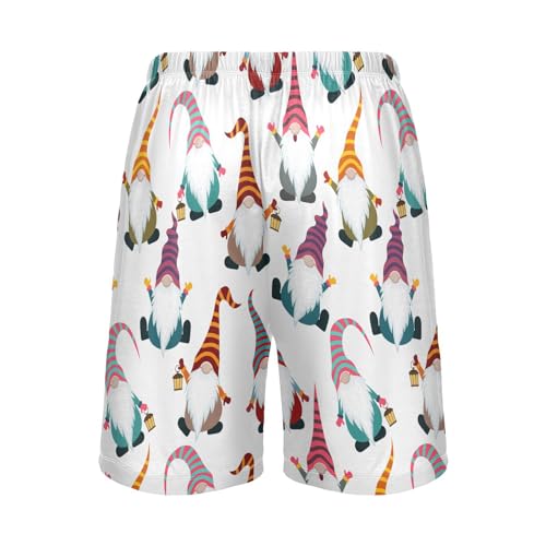 ALAZA Christmas Buffalo Plaid Men's Casual Pajama Shorts Straight-Fit Pajama Bottoms Sleepwear3