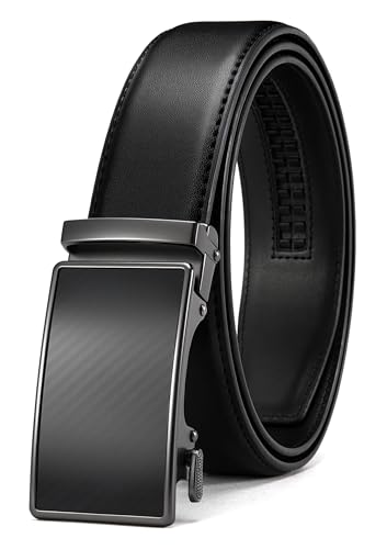 Image of CHAOREN Mens Belt - Mens Ratchet Belt Leather 1 3 /8 inch for Dress Pant - Micro Adjustable Belt Fit Everywhere