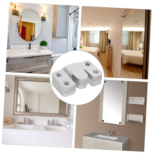Image of DOITOOL 4pcs Picture Frame Hangers Wall Mount Brackets Stainless Steel Buckles Mirror Hooks Secure Hanging Decorative Hardware